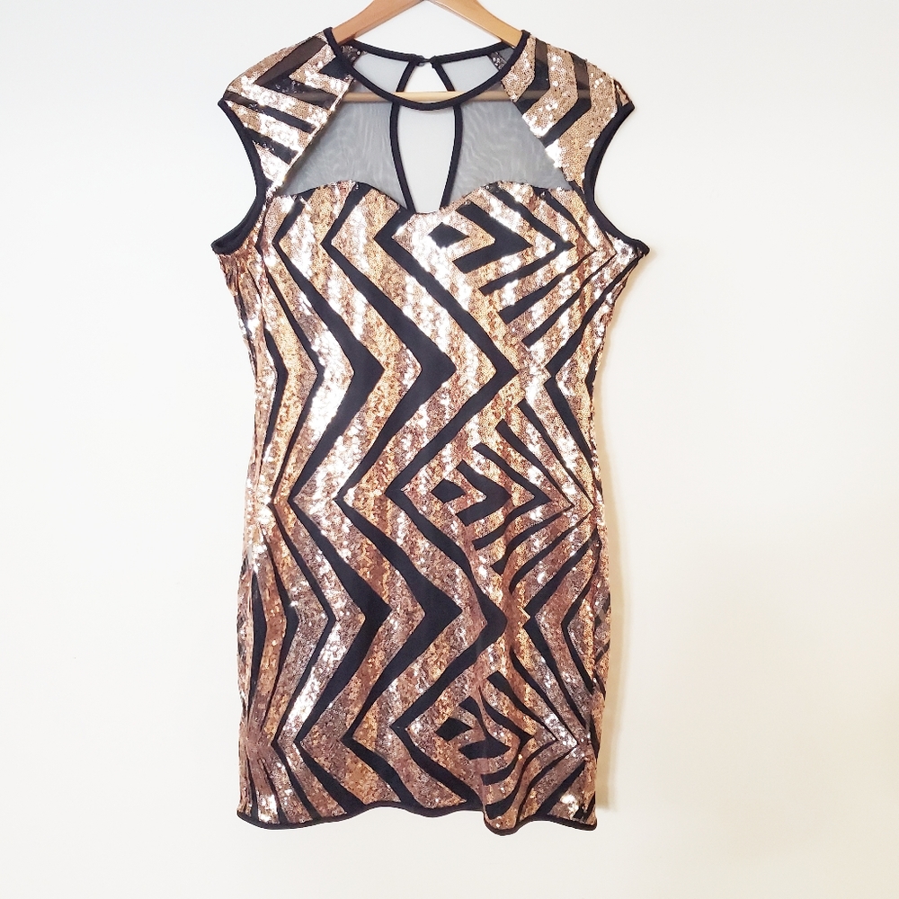 Gold Sequin Dress